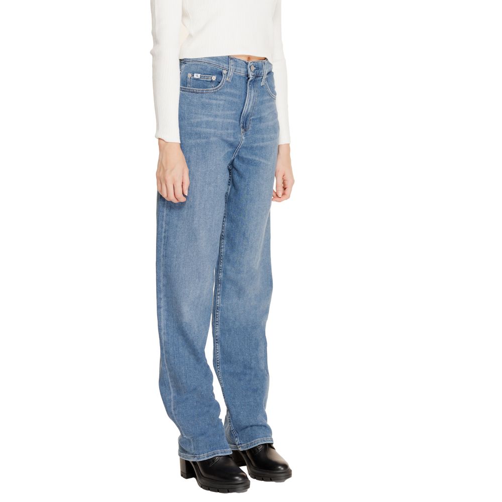 Calvin Klein Jeans Blaue Baumwoll-Jeans mit entspanntem Schnitt