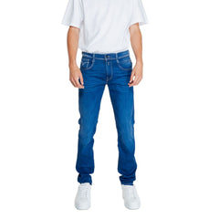 Replay blauwe relaxed fit jeans van katoen