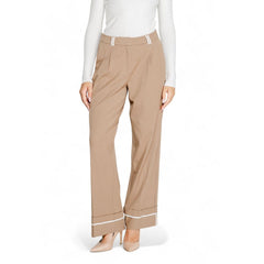 Alleen bruine casual broek van gerecycled polyester