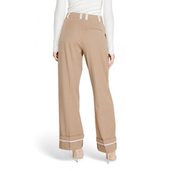 Alleen bruine casual broek van gerecycled polyester