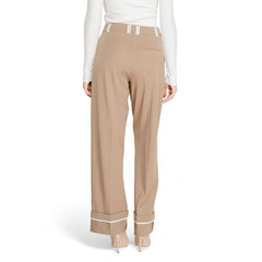Alleen bruine casual broek van gerecycled polyester