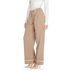 Alleen bruine casual broek van gerecycled polyester