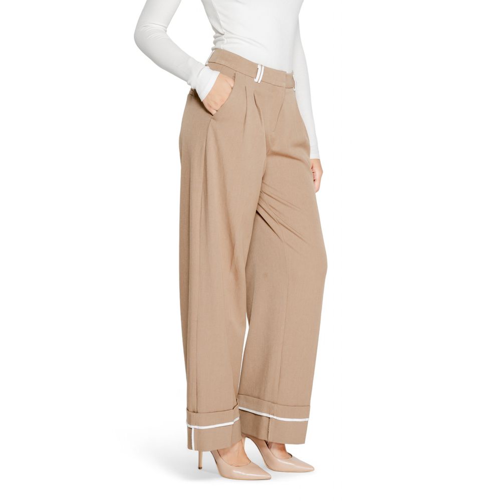Alleen bruine casual broek van gerecycled polyester