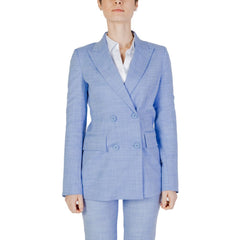 Sandro Ferrone Blauwe Viscose Blazer