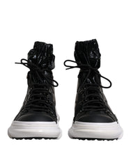 Dolce &amp; Gabbana – Galileo – Hohe Sneakers aus Nylon in Schwarz
