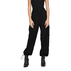 Nur schwarze Cargo-Hose aus Baumwolle
