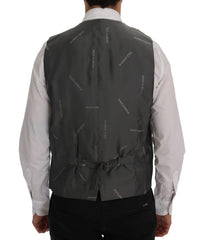 Dolce & Gabbana Grijs STAFF Katoenen Gestreepte Gilet