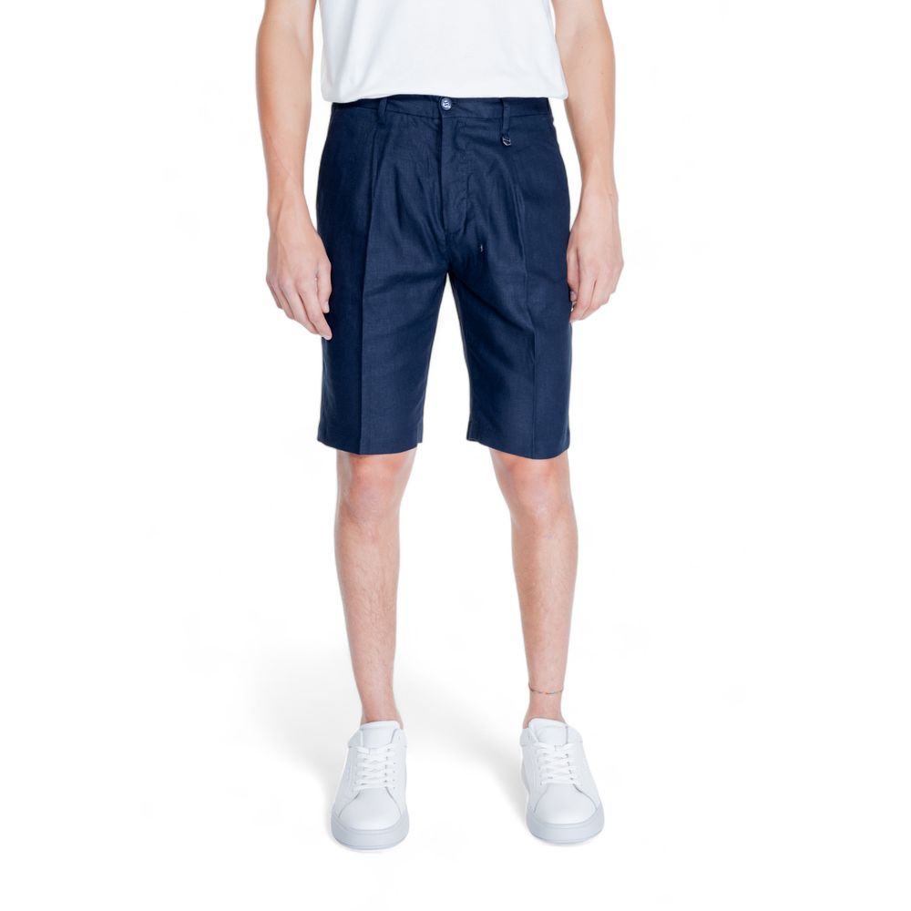 Antony Morato Bermuda-Shorts aus blauer Leinenfaser