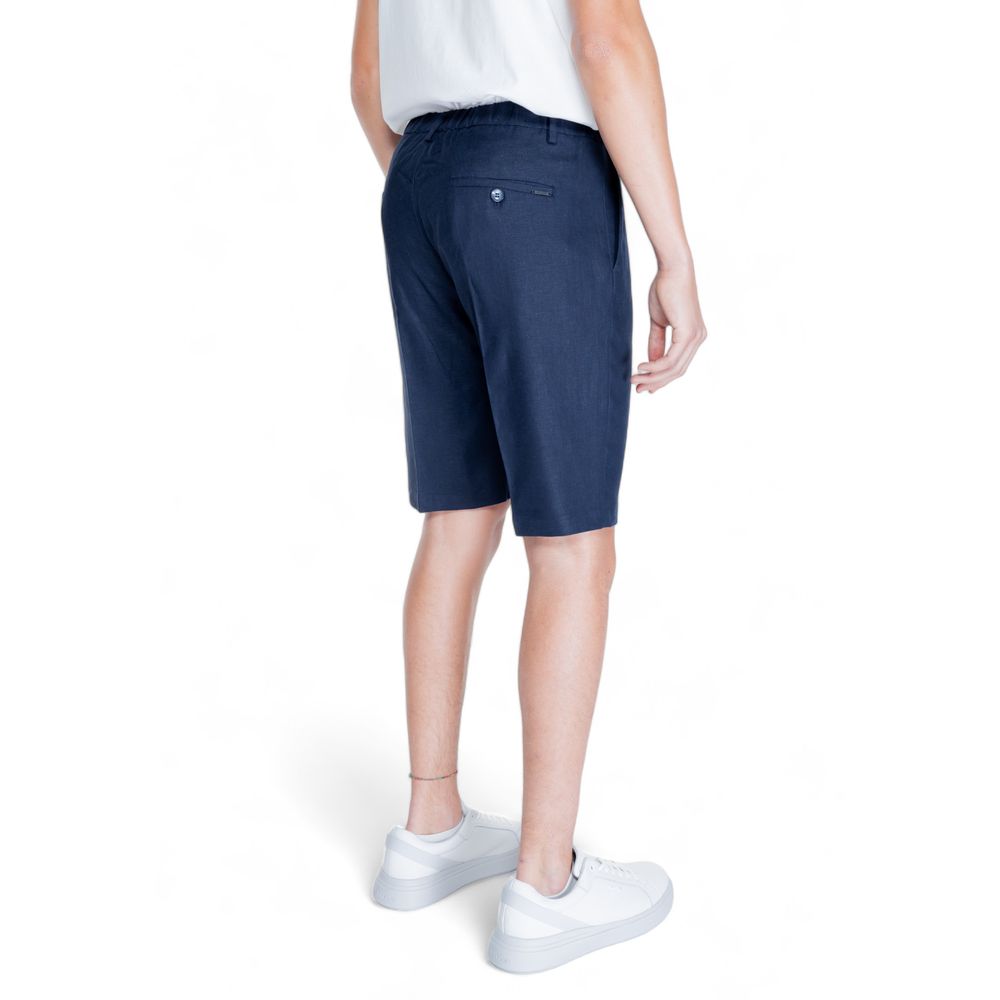 Antony Morato Bermuda-Shorts aus blauer Leinenfaser