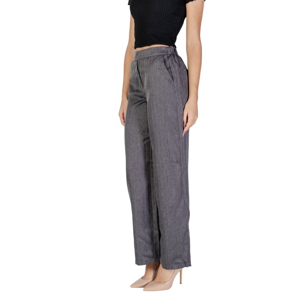 Jacqueline De Yong Grijze Polyester Casual Broek