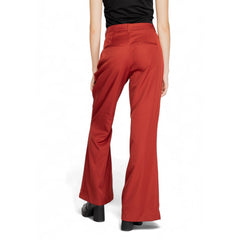 Vero Moda Rode Polyester Uitlopende Broek