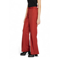 Vero Moda Rode Polyester Uitlopende Broek