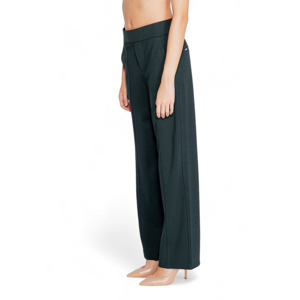 Street One Green Viscose Flared Pants