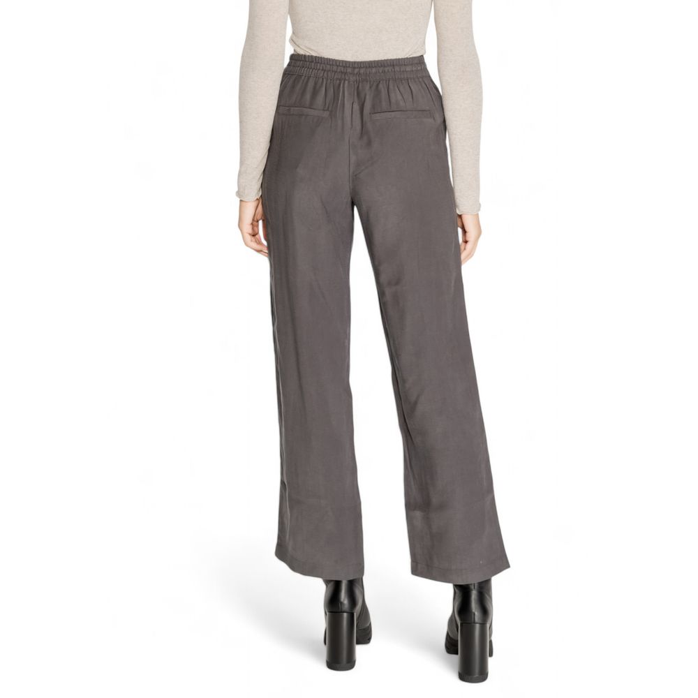 Jacqueline De Yong Grijze Casual Broek Van Viscose