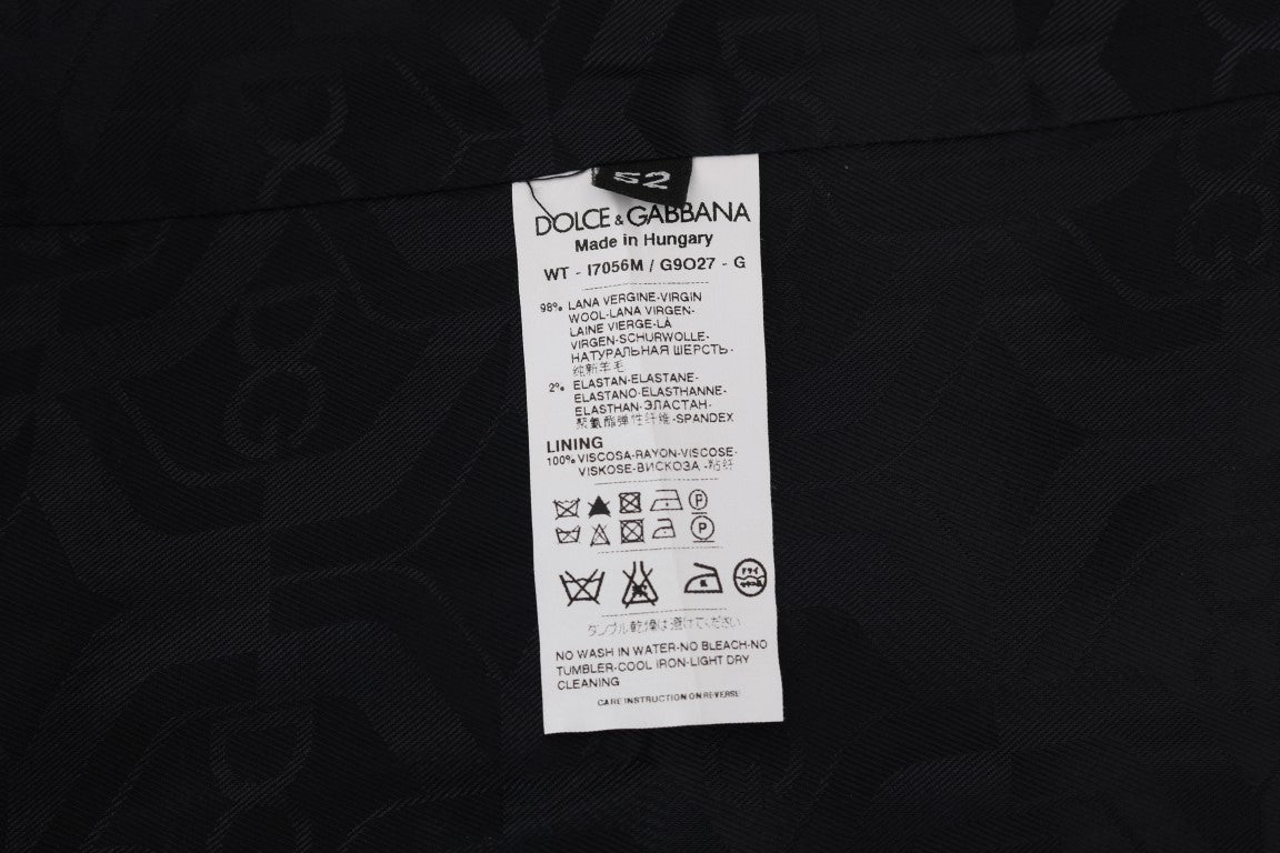 Dolce & Gabbana Zwarte STAFF Gestreept Wollen Vest