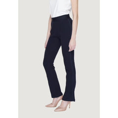 Street One Blauwe flared broek van katoen