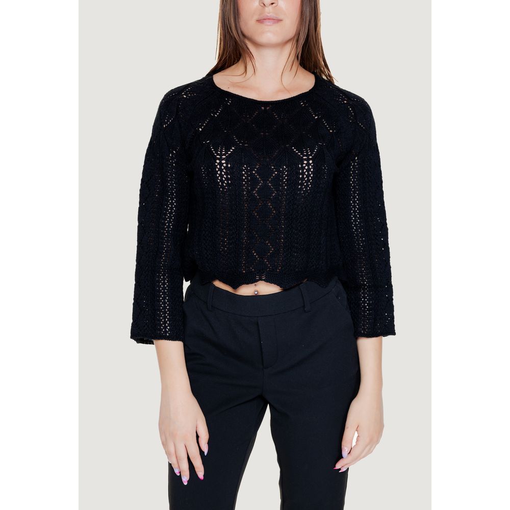 Vero Moda Schwarzes Baumwoll-Sweatshirt