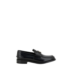 Prada Loafer aus schwarzem Leder mit Logo