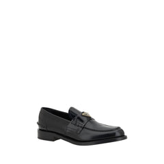 Prada Loafer aus schwarzem Leder mit Logo