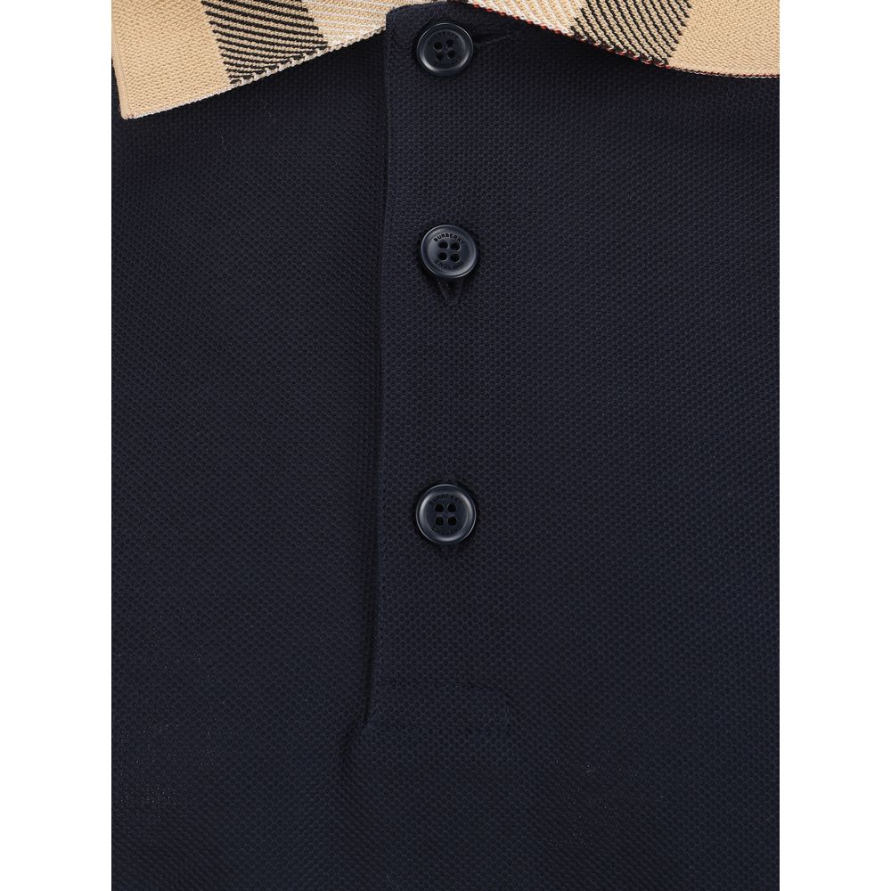 Burberry blauw katoenen poloshirt