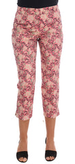 Dolce & Gabbana Pinke florale Brokat Caprihose