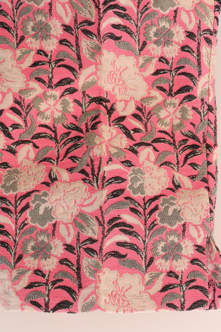 Dolce & Gabbana Pinke florale Brokat Caprihose