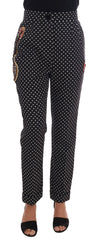 Dolce & Gabbana Zwarte Polkadot Sicily Kristalbroek