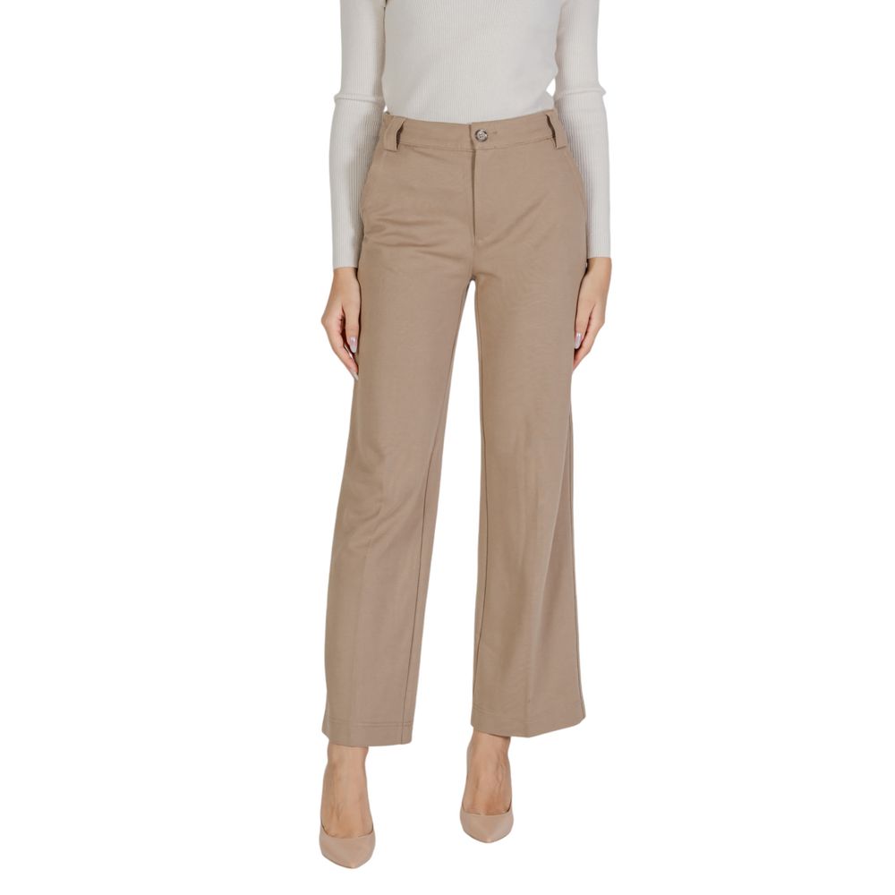 Street One Beige Viskose-Stoffhose