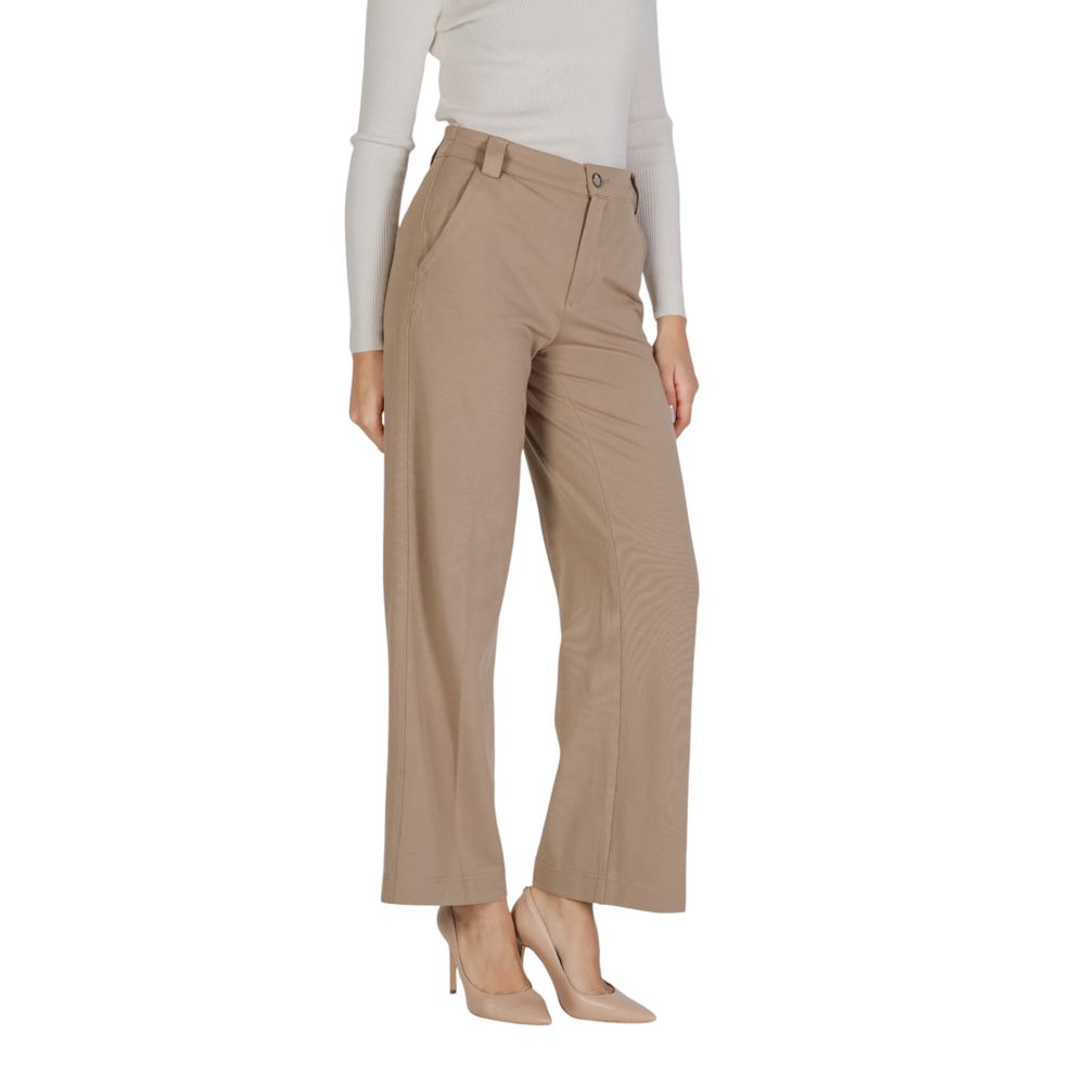Street One Beige Viskose-Stoffhose
