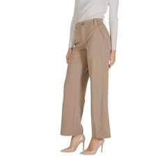 Street One Beige Viskose-Stoffhose