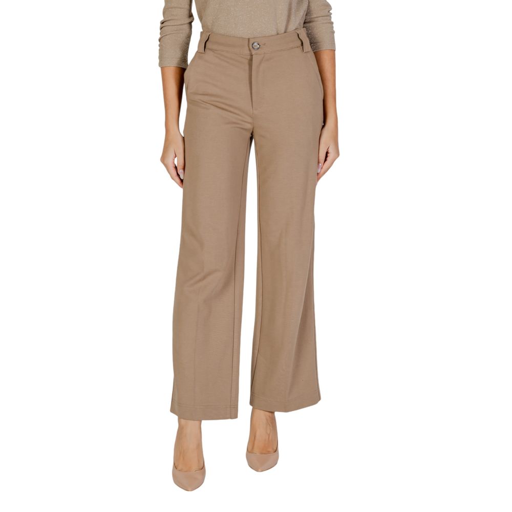 Street One Beige Viskose-Stoffhose