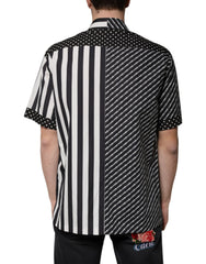 Dolce & Gabbana Zwart-Wit Gestreepte Casual Overhemd met Knopen