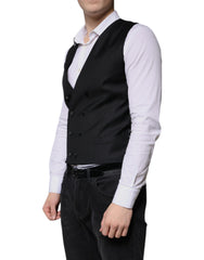 Dolce & Gabbana Schwarze Herren-Weste aus Wolle für festliche Anlässe