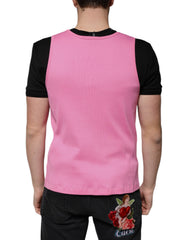 Dolce & Gabbana Rosa Baumwolle Rundhals Ärmelloses T-Shirt