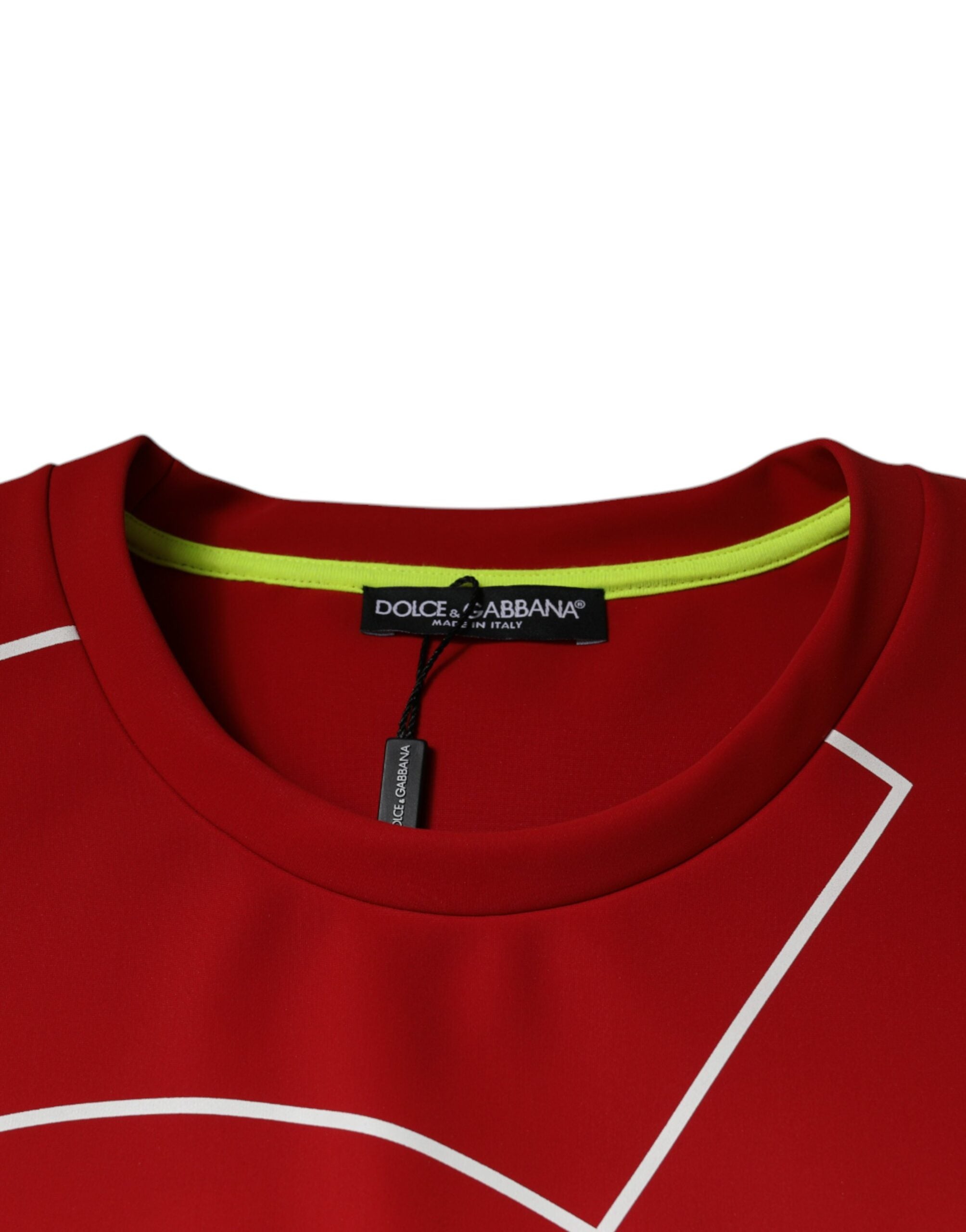 Dolce & Gabbana Baumwoll-T-Shirt für Herren mit mehrfarbigem Logo und Rundhalsausschnitt