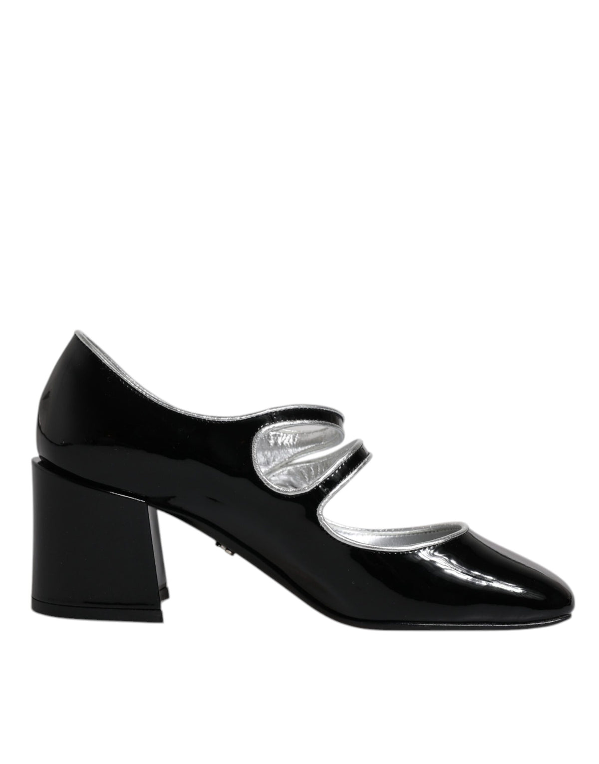 Dolce & Gabbana Schwarze Lackleder Kristall Mary Jane Pumps Schuhe