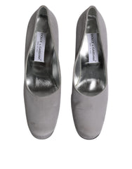 Dolce & Gabbana Grijze Suède Leren Pumps met Hoge Hakken