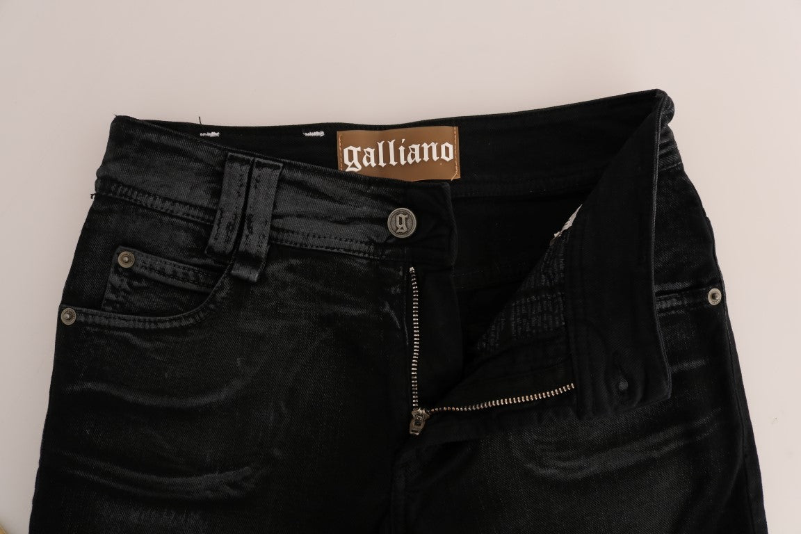 John Galliano Grey Wash Baumwoll-Stretch Jeans im Regular Fit