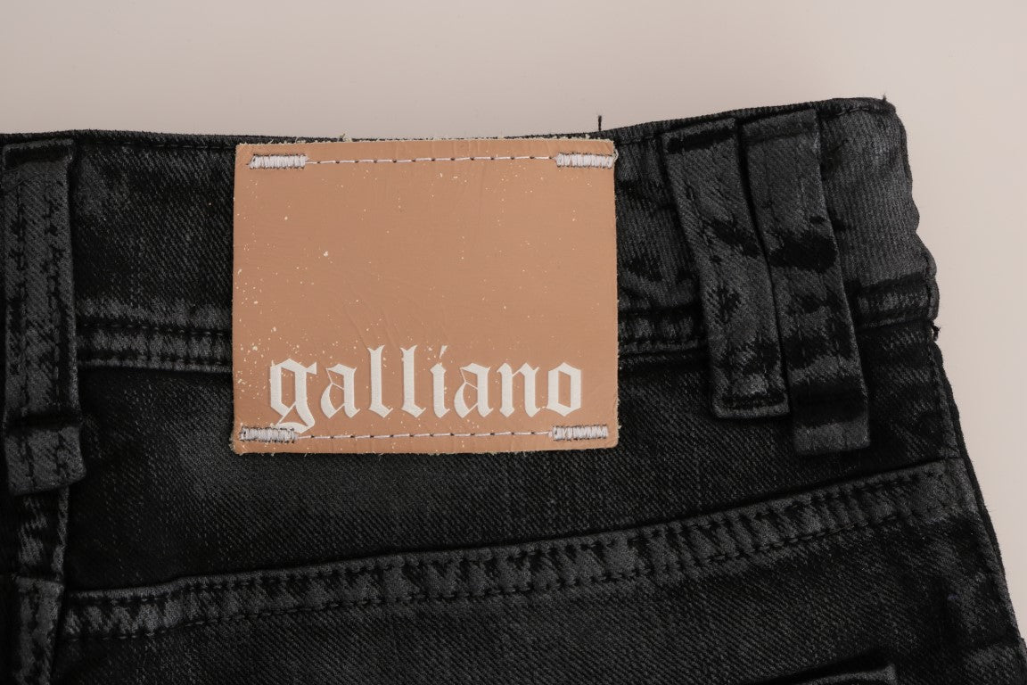 John Galliano Grey Wash Baumwoll-Stretch Jeans im Regular Fit