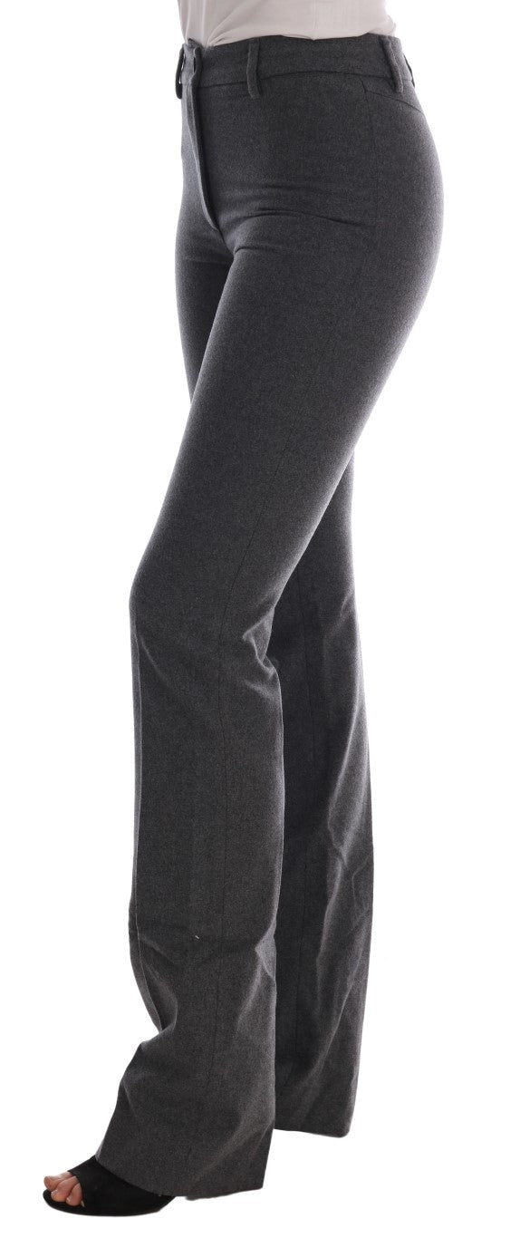 Ermanno Scervino Grijze Wollen Slim Stretch Broek