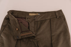 Ermanno Scervino Bruine Fluweel Bermuda Shorts