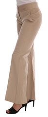 Ermanno Scervino Beige Katoenen Bootcut Broek