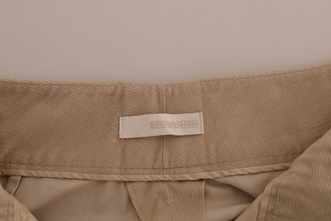 Ermanno Scervino Beige Katoenen Bootcut Broek