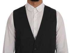 Dolce & Gabbana Graue STAFF Baumwoll-Viskose-Weste