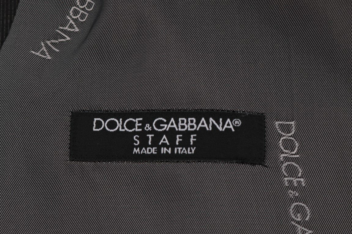 Dolce & Gabbana Graue STAFF Baumwoll-Viskose-Weste