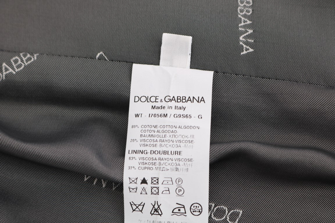 Dolce & Gabbana Graue STAFF Baumwoll-Viskose-Weste