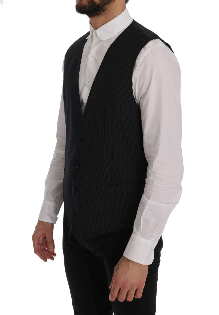 Dolce & Gabbana Grijs Wollen Stretchvest