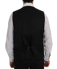 Dolce & Gabbana Schwarze STAFF Weste aus Wolle mit Stretchanteil