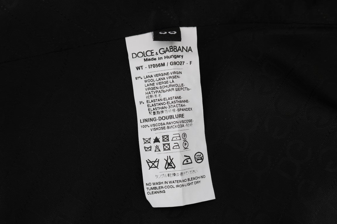 Dolce & Gabbana Schwarze STAFF Weste aus Wolle mit Stretchanteil