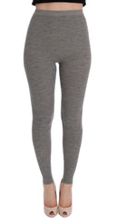 Dolce & Gabbana Graue Strumpfhose aus Kaschmir-Stretch